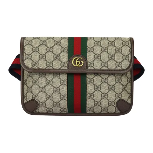 GUCCI Canvas с кожаными вставками сумка через плечо один плечо маленькая женский коричневый эбеновый