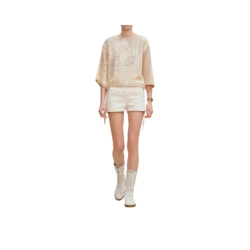 HERMES FW25 Свитер Женский Жемчужно-Белый