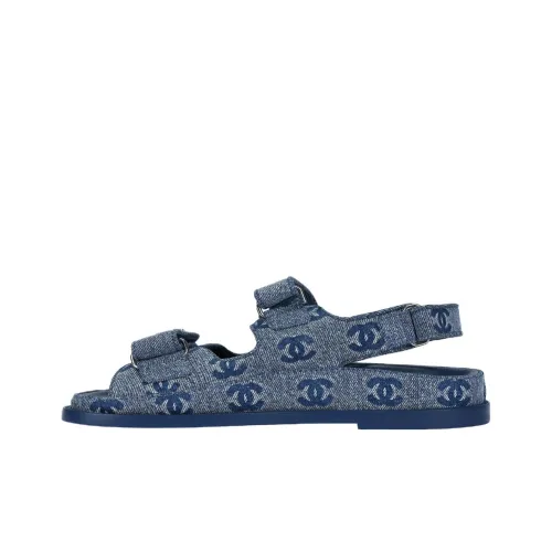 CHANEL 25S Пляжные сандалии Женские Синие
