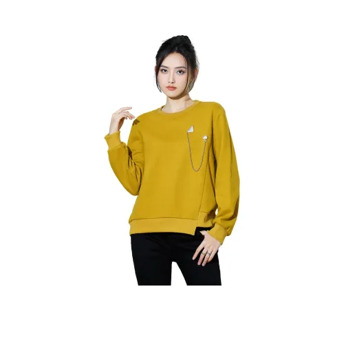 SMEN Желтые Женские Свитшоты