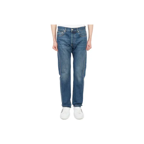 Alexander McQueen Blue Men's Jeans Александр Маккуин Синий Мужской Джинсы