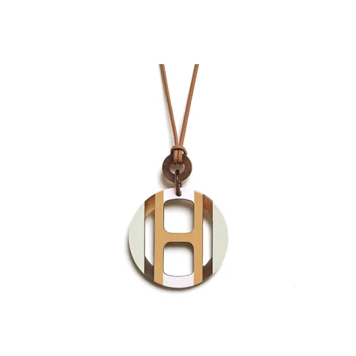 HERMES H Equipe Рог буйвола Ожерелья Женские