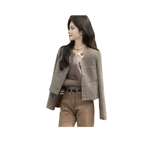 Cypress House Cropped Coat Women's Floral Coffee