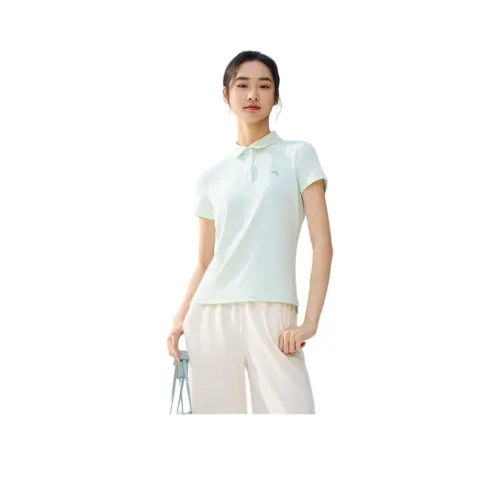 ANTA Поло Женские Sunlit Sunlight Зеленый