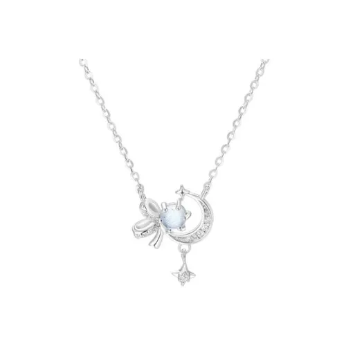 WANLIACC Сплав Звезда и луна Бант Ожерелье Женское