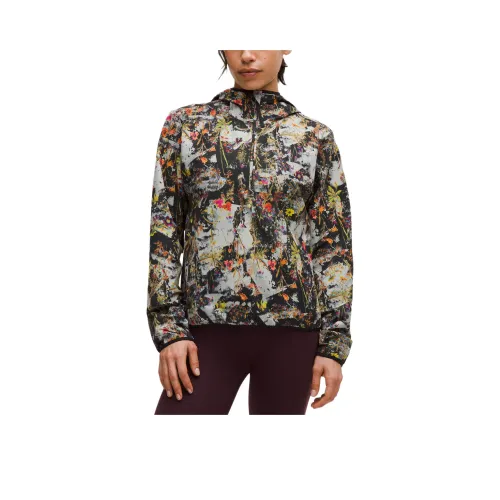 lululemon Куртка Женская Черная подошва Неон Цветочный Смешанный цвет