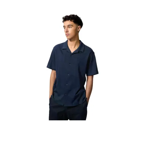 UNIQLO Темно-синяя унисекс футболка