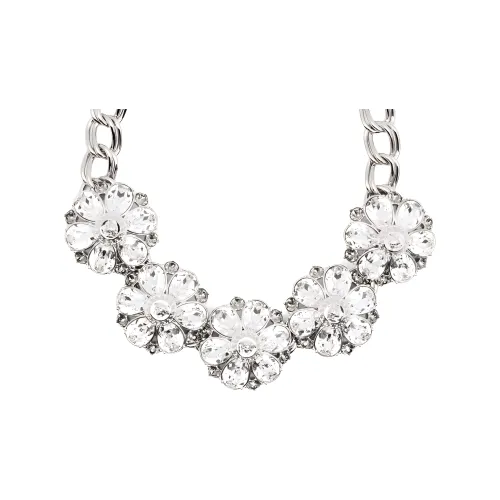 VERSACE Металл Crystal Necklaces Унисекс Серебряный