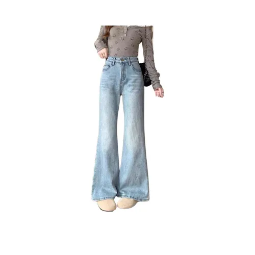 YEARNED Светло-синие Женские Джинсы