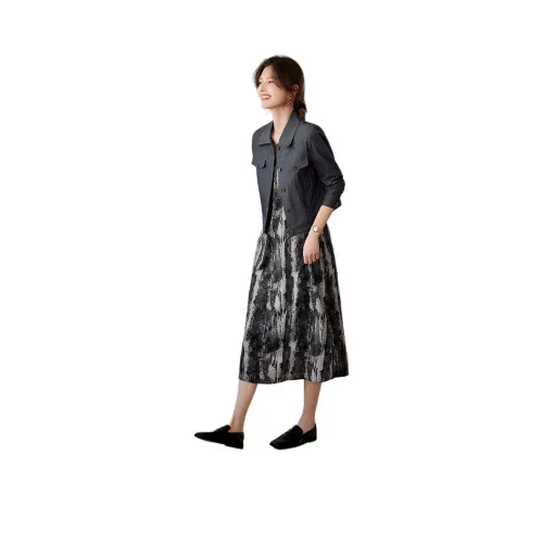 XWI Комплект с юбкой Женские Серый Синий