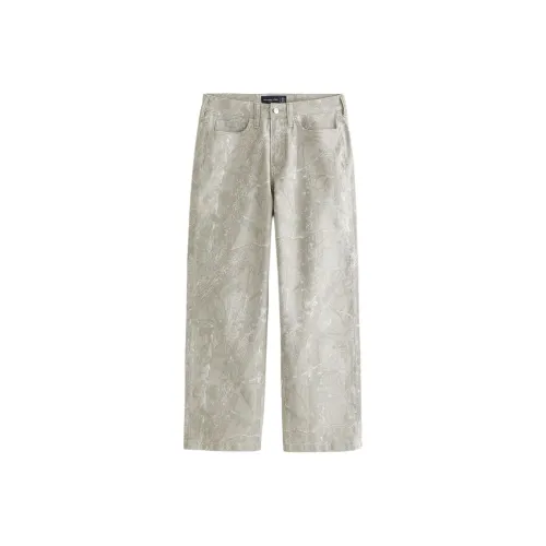 Abercrombie＆Fitch Светло-зеленые Мужские Джинсы