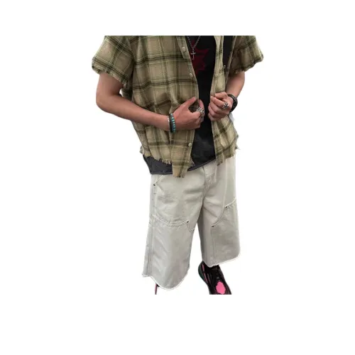 MORii Белые унисекс джинсовые шорты