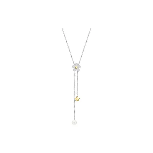 Swarovski Tough Ожерелье Белый, Золотой Покрытый Женское