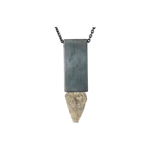 Parts Of Four Oxidized Серебряный Камень Ожерелья Женские Серый