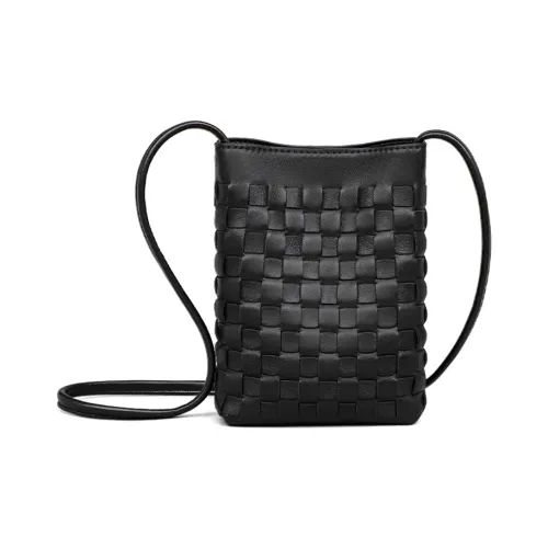 Crtnzo Kroez Овчина Сумка через плечо Чехол для телефона Стандартный Женский Черный Белый