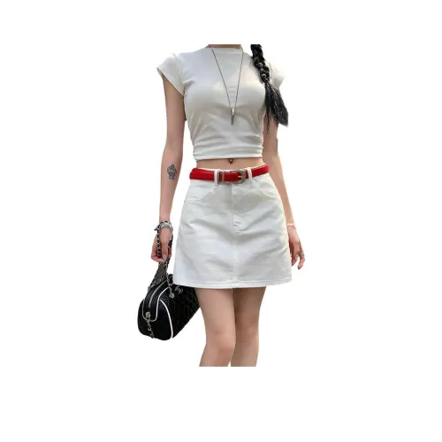 YEARNED Джинсовые короткие юбки Женские