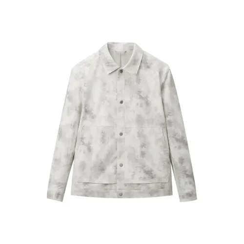 HLA Ecru Цветочный K0 Мужские Куртки