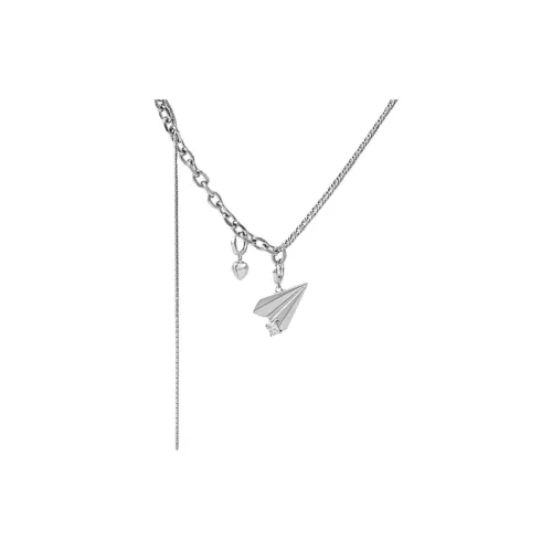 Kelanxi Титановые стальные ожерелья унисекс серебряные