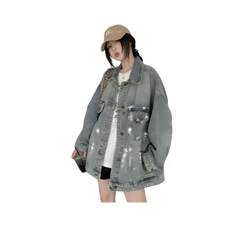 PLANE DRIFT Деним Куртка Унисекс Потертый Цвет