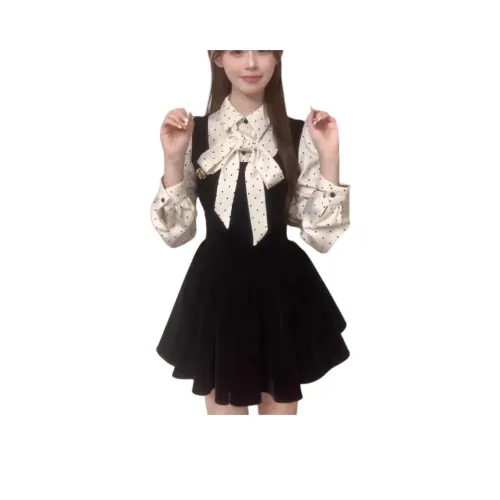 PLAY BUSH Длинное платье с длинными рукавами женское цвет изображения