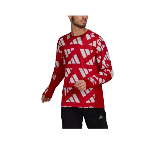 Adidas SWEATAEROREADY T Рубашка Мужская Светло-Красная Белая