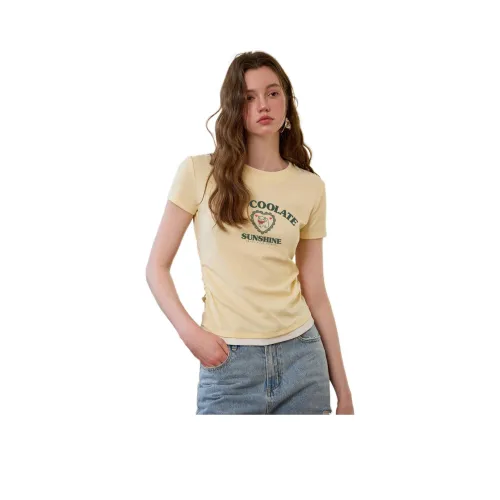 CHOCOOLATE T Рубашка Женская Светло-желтая