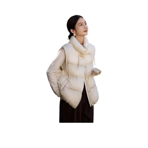 XWI Кремово-белый Женские Жилеты
