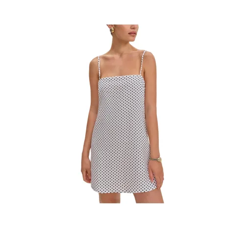 Reformation Aubree льняное платье-комбинация платье женское