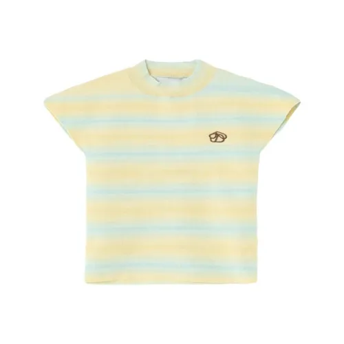 Princess Berdele T-рубашка Женская Желто-зеленая Полосатая