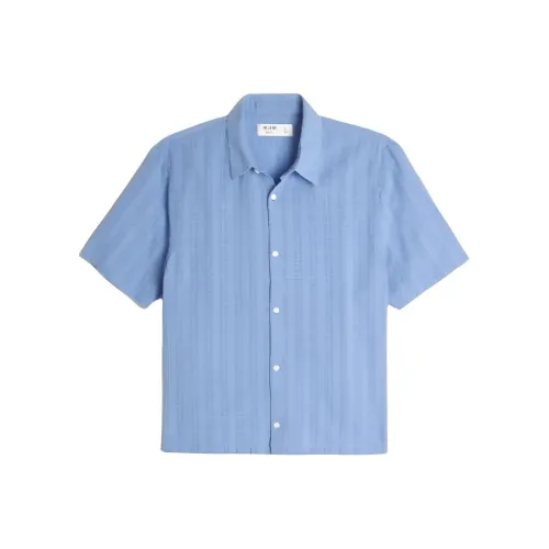 Hollister Светло-синие унисекс рубашки