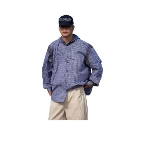 WPP Синяя клетка Унисекс Рубашки