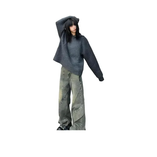 CORNILOT Грязно-желтые унисекс джинсы