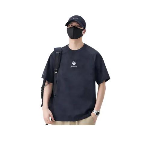 Wooden Rabbit Повседневный Универсальный Fashion Minimalist Style Модный Tie Dye Жилет С принтом Локоть Длина Рукавов Мужской