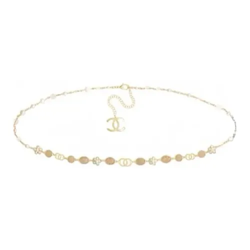 CHANEL Кристальные ожерелья Женские Золото