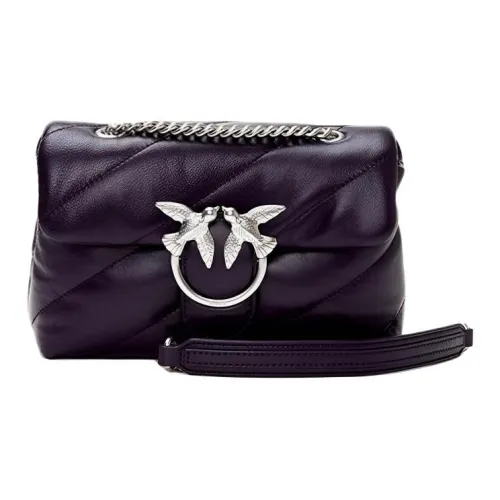 PINKO Puff Овчина Bird Сумка Swallow Сумка Сумка через плечо Мини Женская Черная