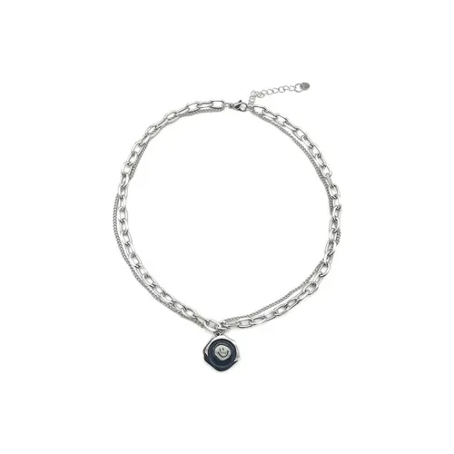 FOREVER MELODY Титановые стальные ожерелья унисекс серебряные