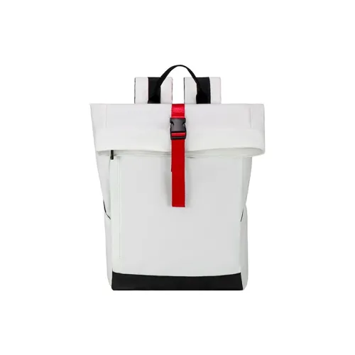 Kwq ПУ (полиуретан) Рюкзак Унисекс Белый Черный