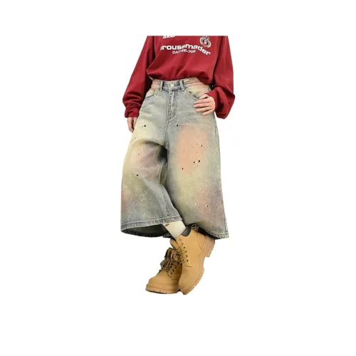 YOUSEKOO Синие Унисекс Джинсовые Шорты