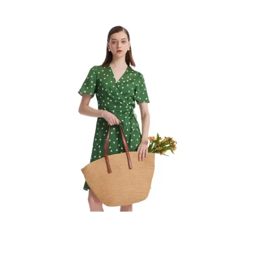 GOELIA Короткий рукав Платье Женское