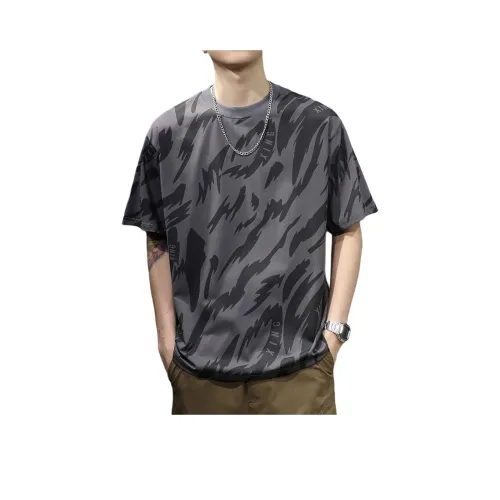 QIANJINNIU Серый Унисекс Футболка