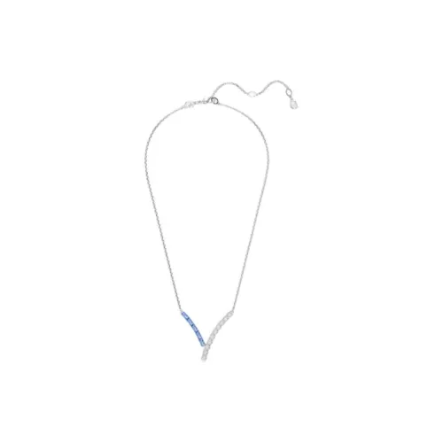 Swarovski Matri Синтетический кубический цирконий ожерелье с родиевым покрытием унисекс серебро