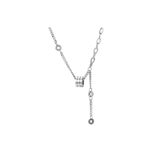 AKAK Титановые стальные ожерелья унисекс серебристо-белый