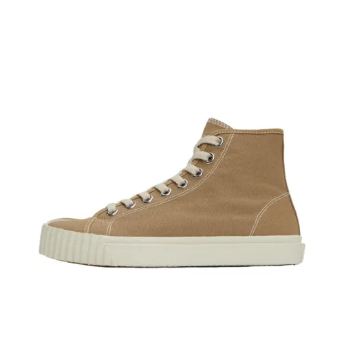 Maison Margiela Tabi High Топ Кеды Мужские Бежевые