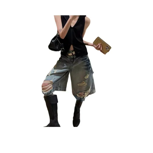 YEARNED Синие Женские Джинсовые Шорты