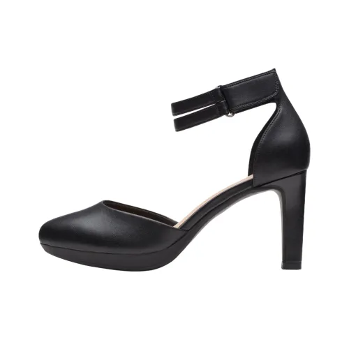 Clarks Ambyr Skip Грубый каблук Высокие каблуки Женские Черный