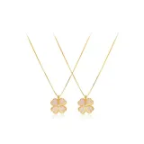 Кулон в виде четырехлистного клевера - золото, два штуки