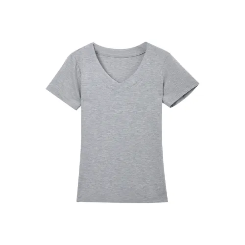 SUSANSAN Стандартный 2025 Стильный Утягивающий Топ для Плечей Серого цвета Женские