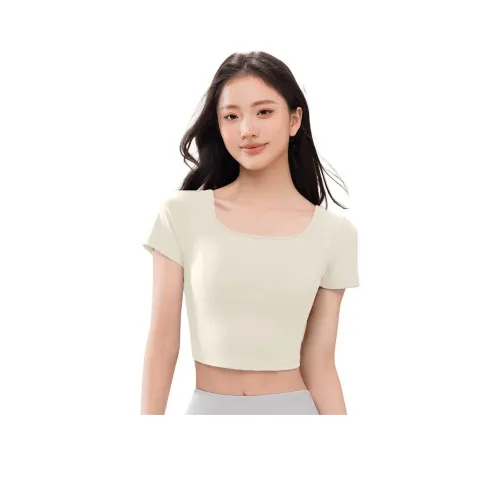 361° Yoga T-Shirt Женская Светлый Бежевый