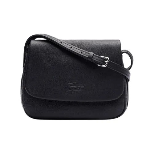 LACOSTE Сумка через плечо из коровьей кожи женская черная