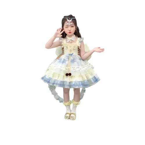 Lanza Платье в богемном стиле Платье-камзол + Подюбник + Ободок для детей 3-7 лет